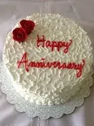 Anniversary heart safe Cake Image